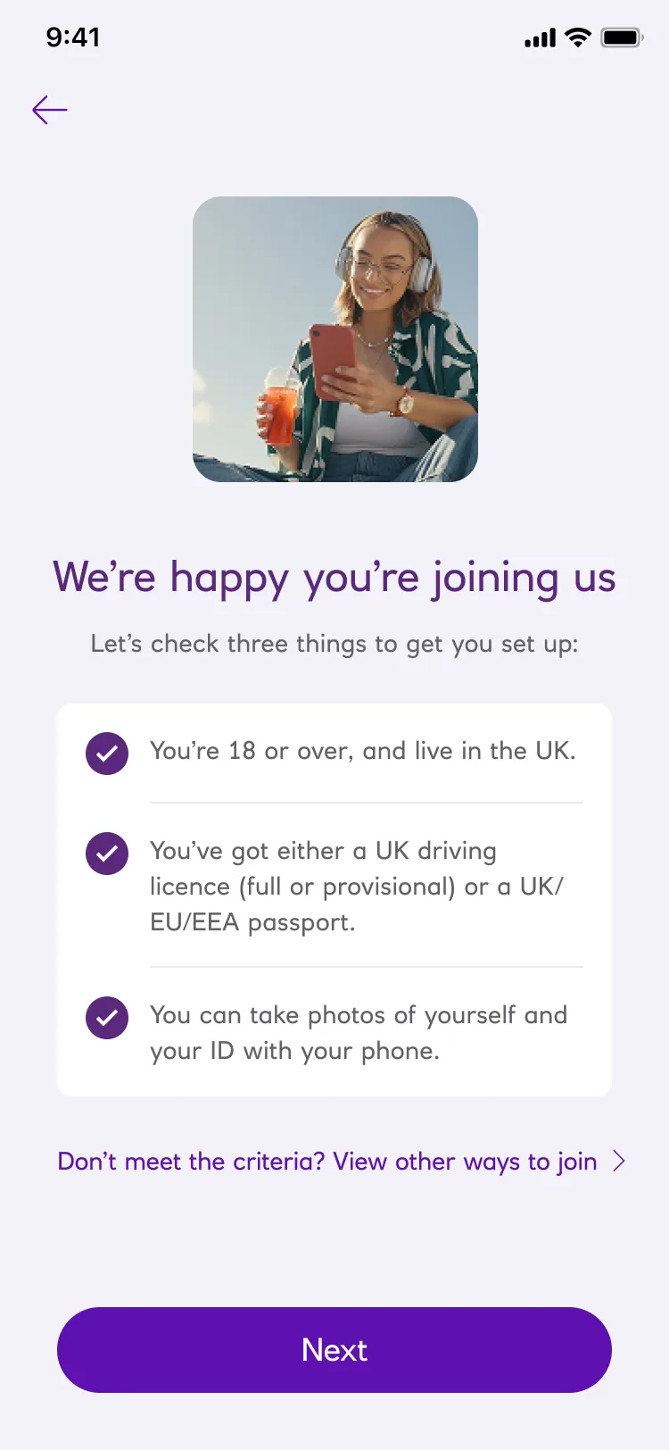 NatWest app screen